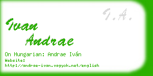ivan andrae business card